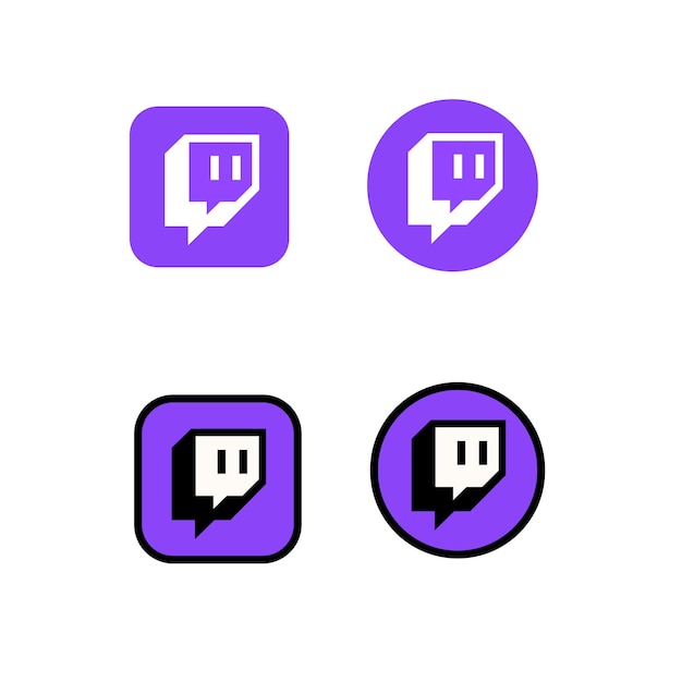 Social media icons twitch icon