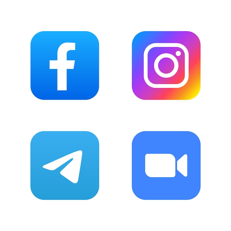 Vector social media icons vector pack for websites and apps