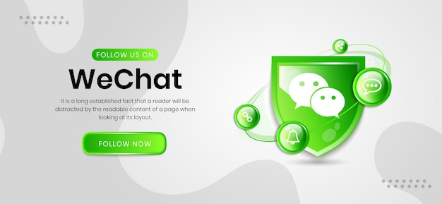 Icone social media wechat banner