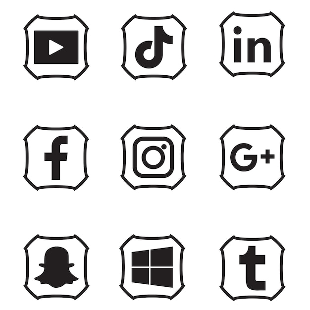 Vector social media icons