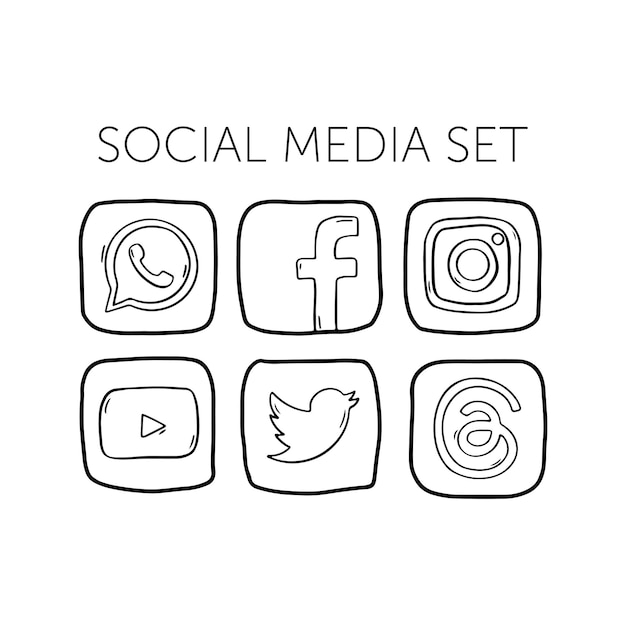 Vector social media icons