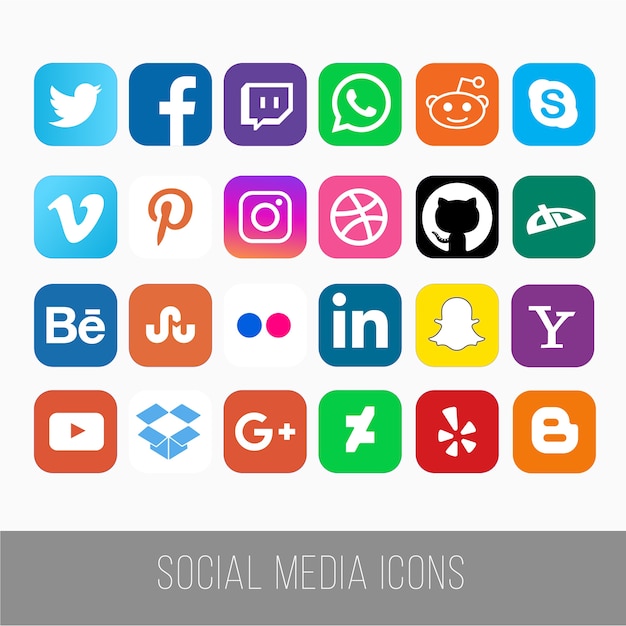 Vector social media icons