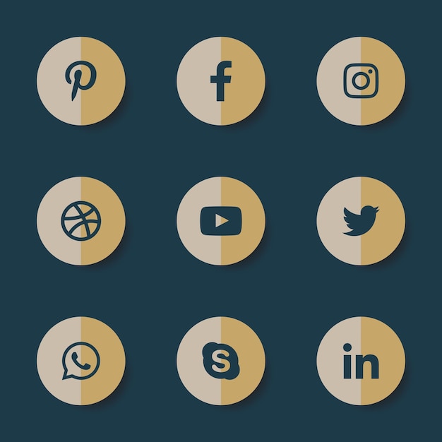 Vector social media icons