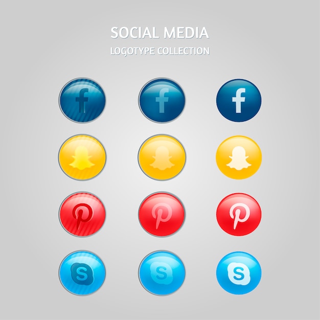 Vector social media icons