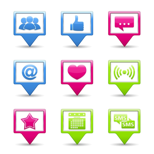 Vector social media icons