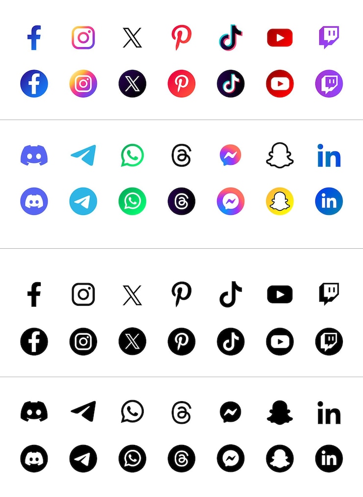 Вектор коллекция логотипов social media iconset premium графические ресурсы