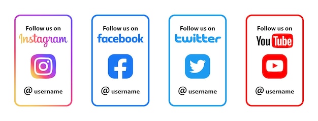 Social Media IconsFacebookInstagramTwitter YouTube follow us on social media