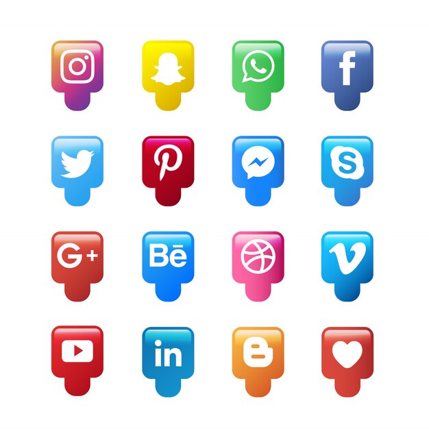 Social media icoon verzameling