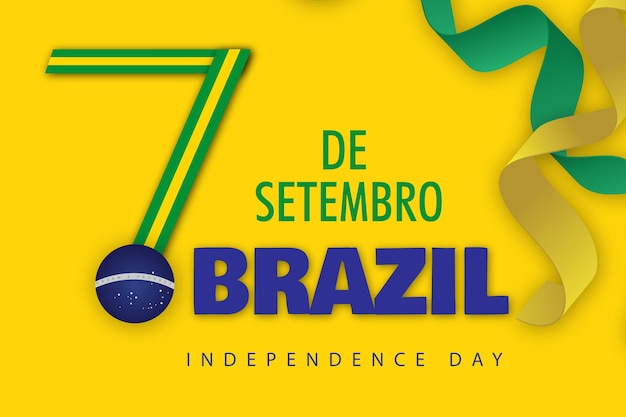 Social media independence day brazil portuguese Vector
