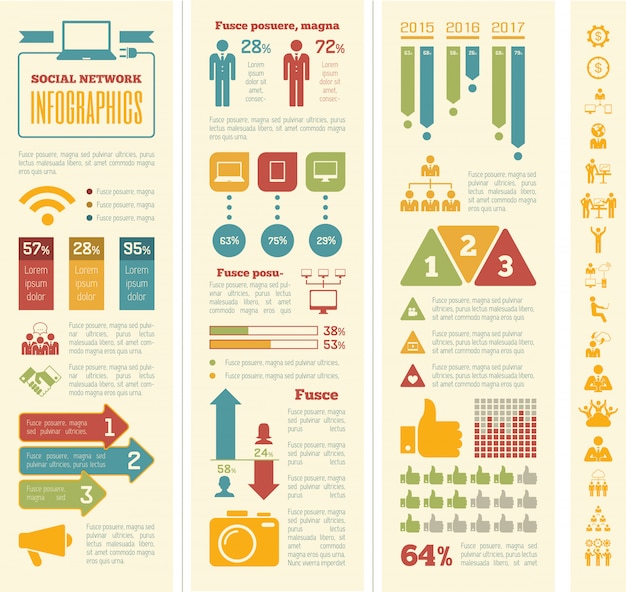 Vector social media infographic template.