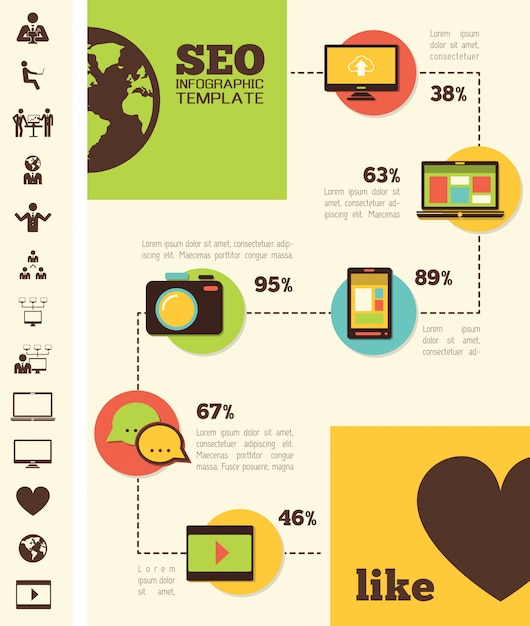 Vector social media infographic template.