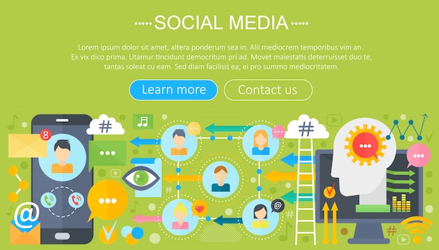 Vector social media infographics template design