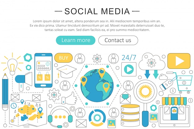 Social media infographics template design