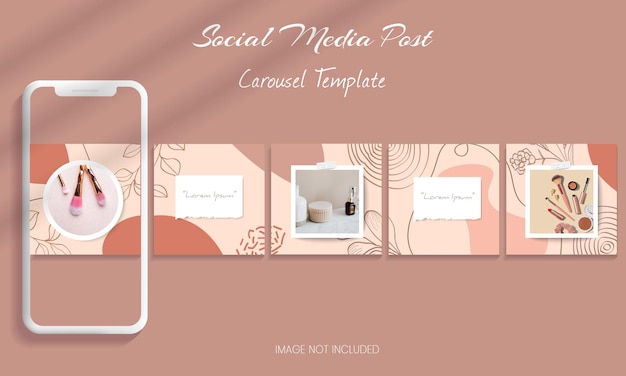 Social media Instagram Carousel post template