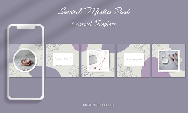 Social media instagram carousel post template