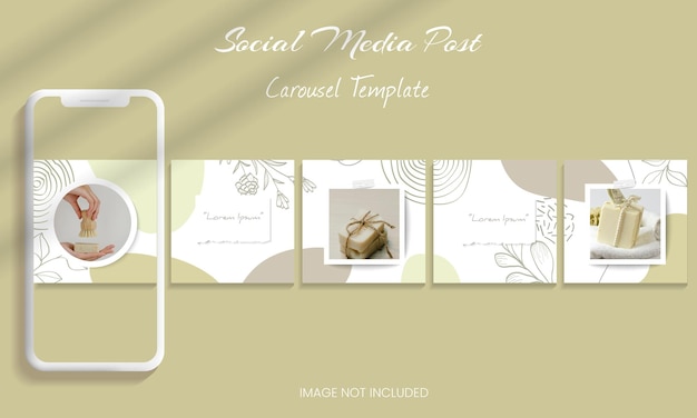 Social media instagram carousel post template