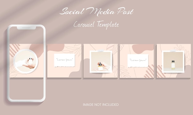 Social media instagram carousel post template