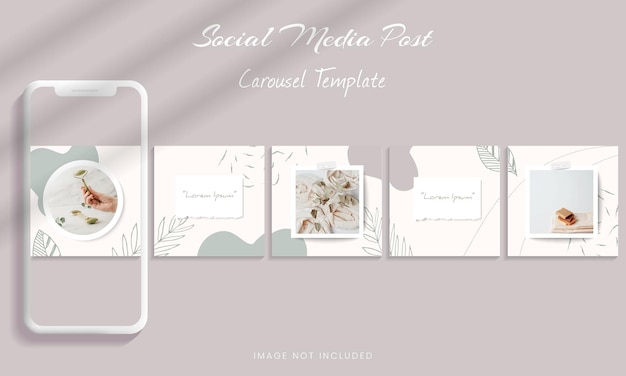 Social media instagram carousel post template