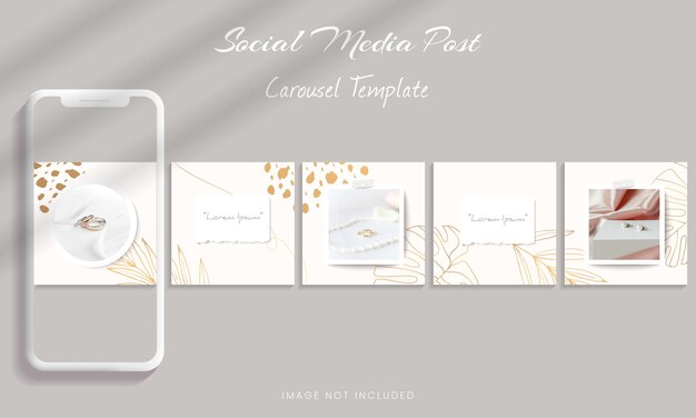 Social media instagram carousel post template