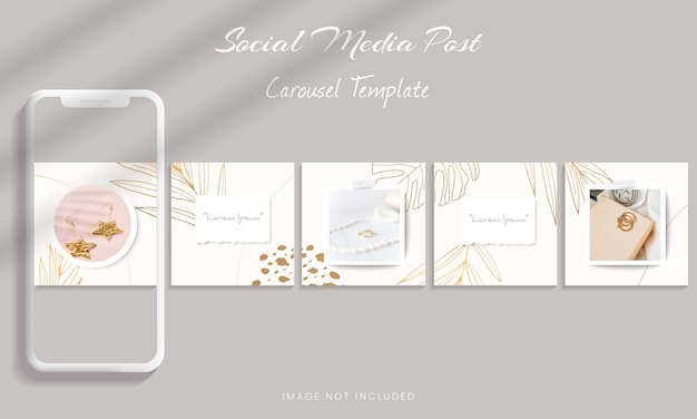 Social media instagram carousel post template