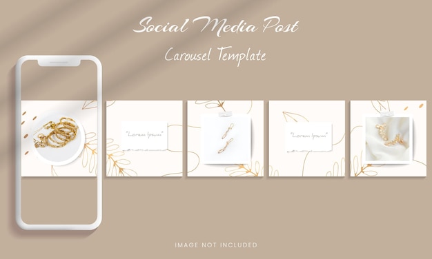 Social media instagram carousel post template