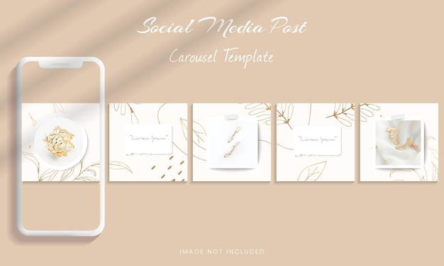 Social media instagram carousel post template