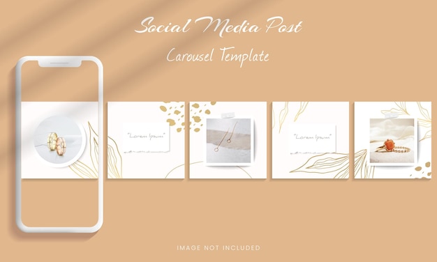 Social media instagram carousel post template