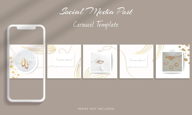 Social media instagram carousel post template