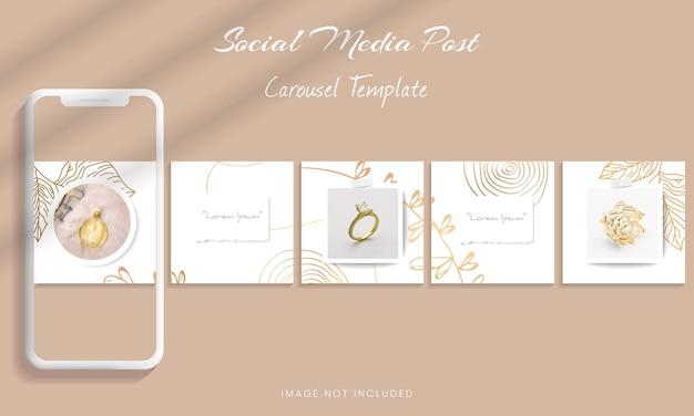 Social media instagram carousel post template