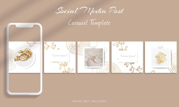 Social media instagram carousel post template