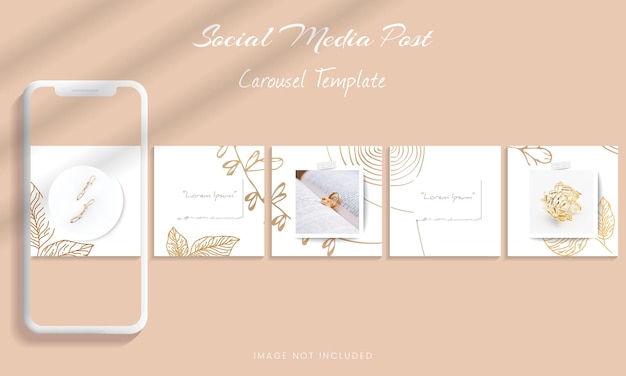 Vector social media instagram carousel post template