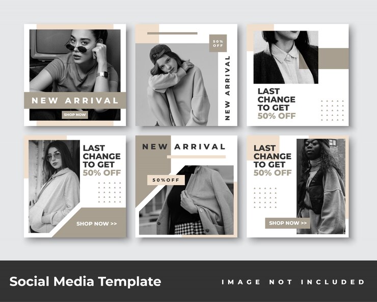 Social media instagram feed post banner bundel