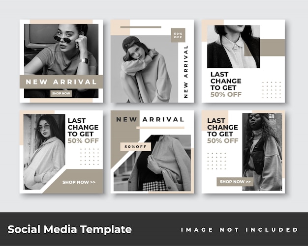 Social media instagram feed post banner bundle