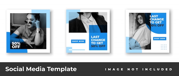 Social media instagram feed post banner bundle