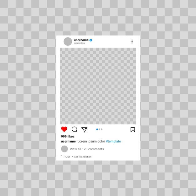 Social media Instagram frame sjabloon
