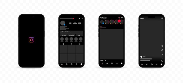 Vector ソーシャルメディアインスタグラム ソーシャルメディアインスタグラム スマートフォン画面 インスタグラムページモックアップ 編集インターフェースモックアップ インスタグラム iphone画面モックアップ 電話画面 ベクトルイラスト