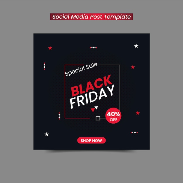 Social media & instagram post black friday 3d render sjabloonontwerp