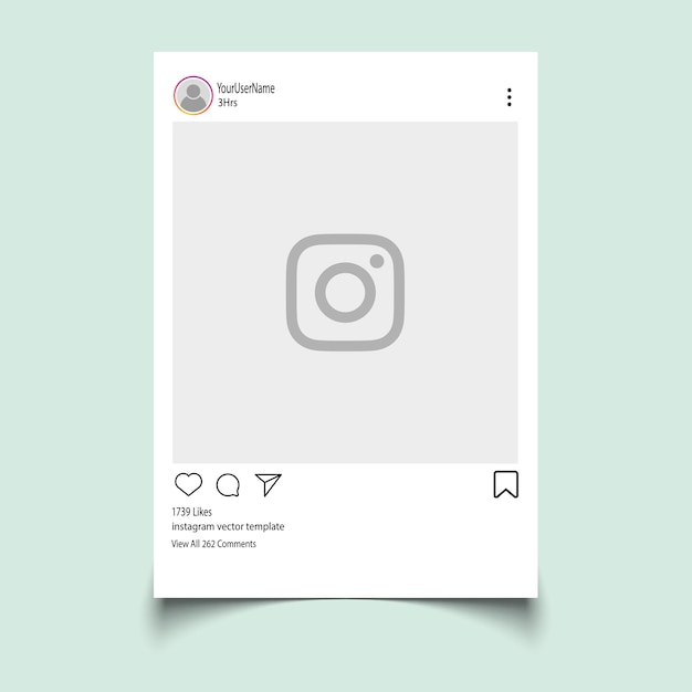 шаблон поста в instagram в социальных сетях instagram в социальных сетях на мобильном телефоне макет телефона