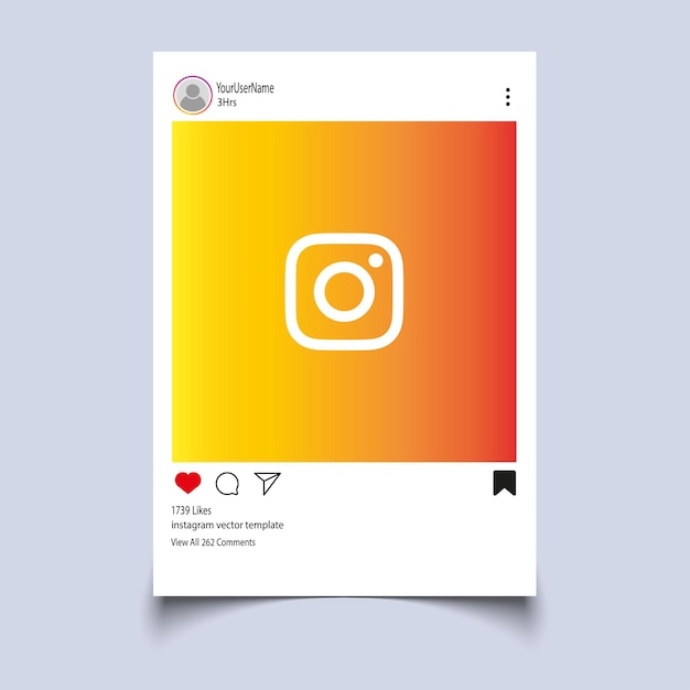 Vector social media instagram post template social media instagram on mobile phone phone mockup