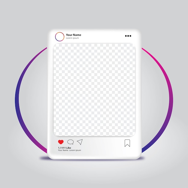 Vector social media instagram post template