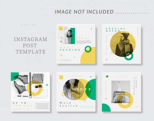 Social media instagram post template