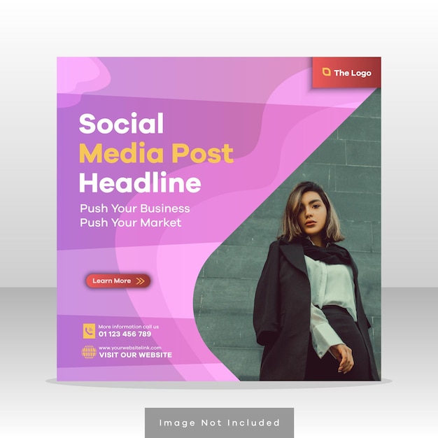 Social media instagram post template