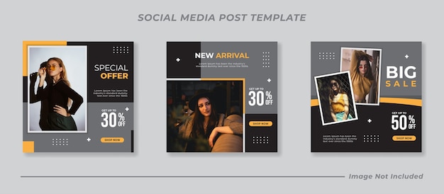 social media instagram post templates set