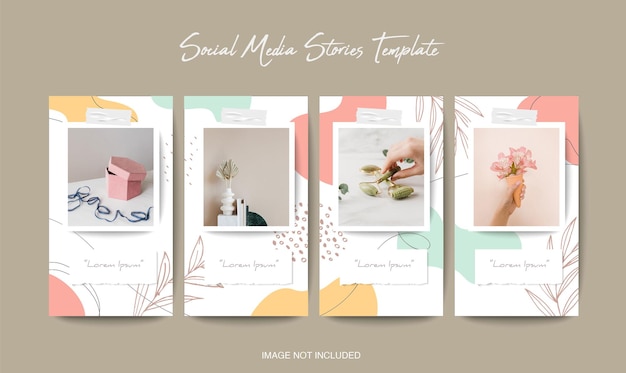 Social media instagram stories template