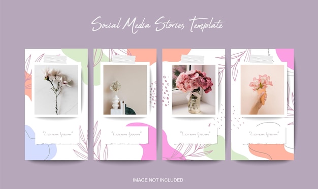 Social media instagram stories template