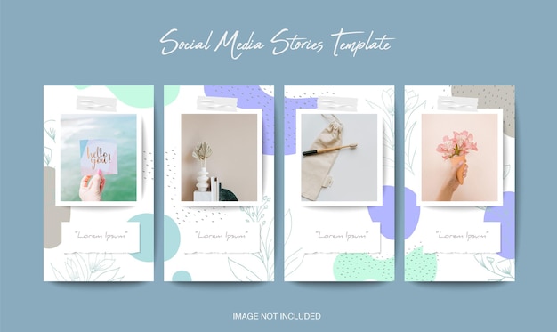 Social media instagram stories template