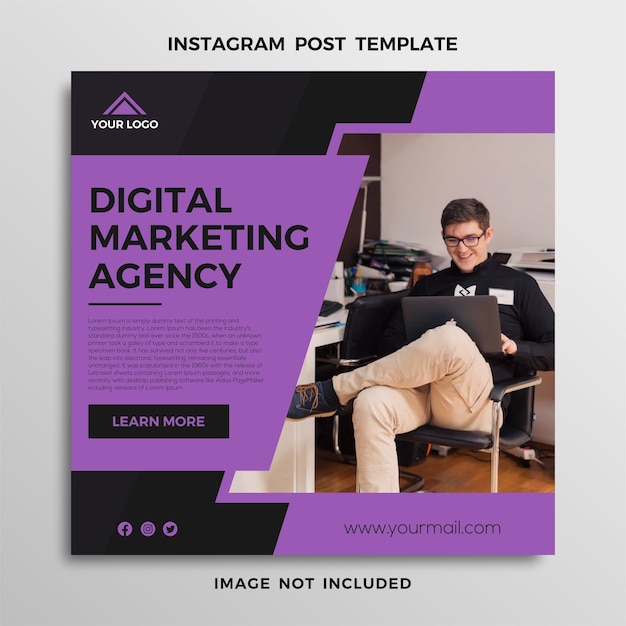 Vector social media instagran post template digital marketing