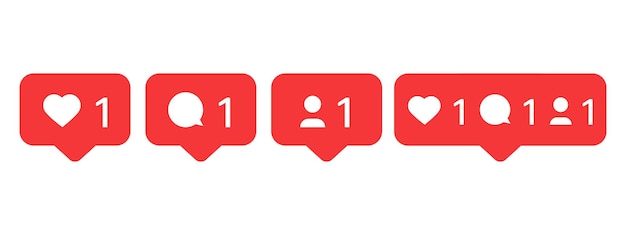 Social media. Like an icon. comments and follower vector icons.