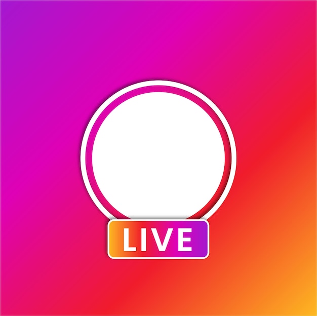 social media live streaming banner post template design gradient design vector