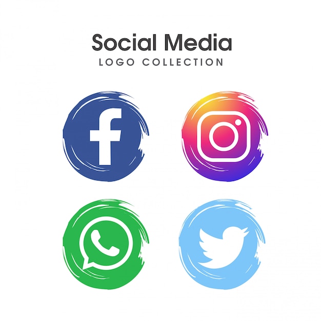 Vector social media logo collection